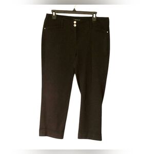 White House Black Market Slim Crop Black Pants Size 8